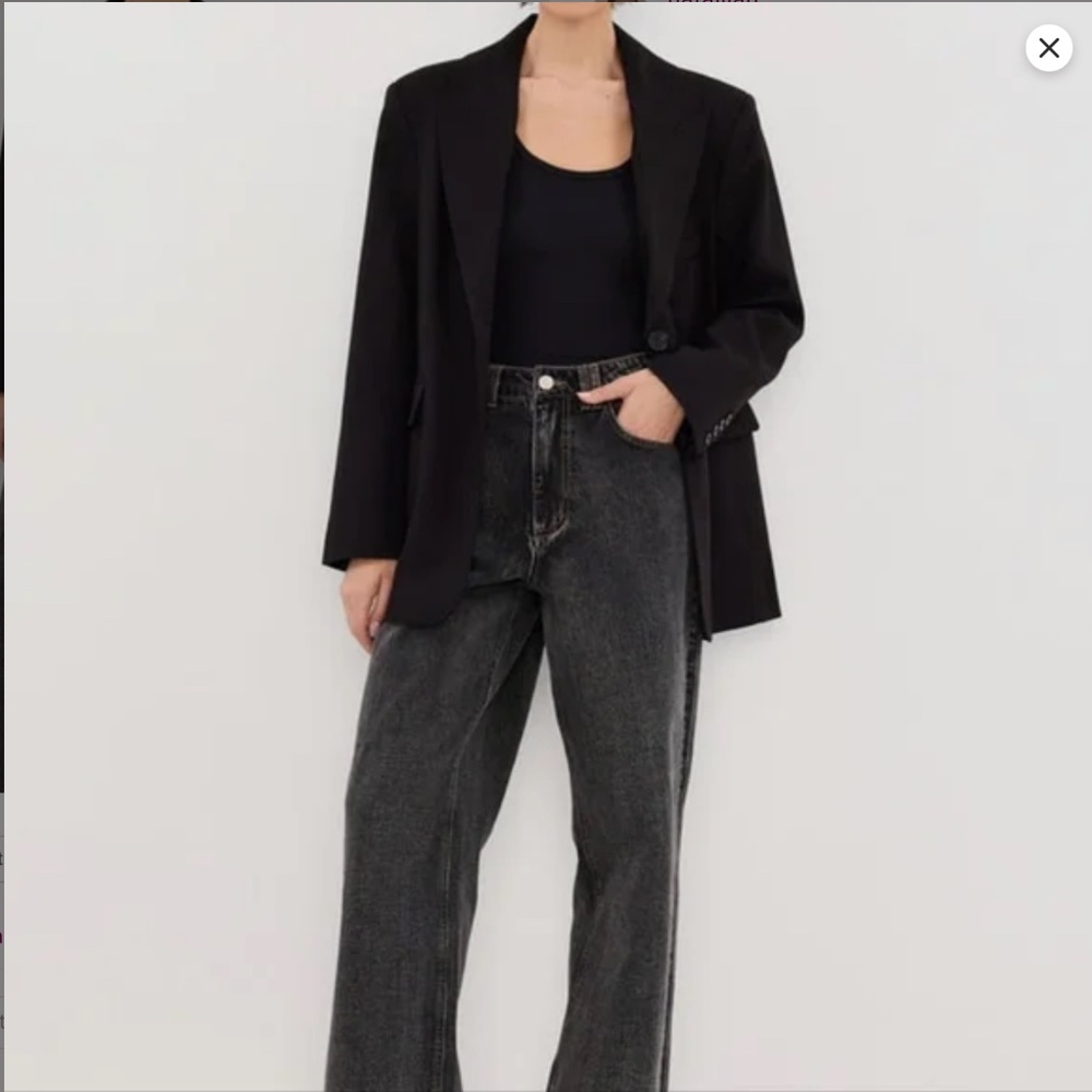 DISSH Oversized Harley Boyfriend Blazer Size 6 Black Office Minimalist Classic - Picture 2 of 14